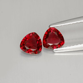 Pedras preciosas de espinélio vermelho natural de  ct, trillion, VS