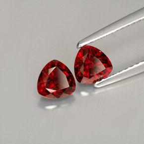Pedras preciosas de espinélio vermelho natural de  ct, trillion, VS
