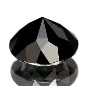 Espinélio preto natural 3,09ct, corte redondo, opaco