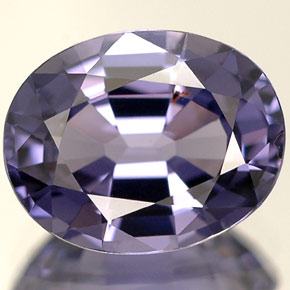 Espinélio violeta natural 2,55ct, corte oval, VVS