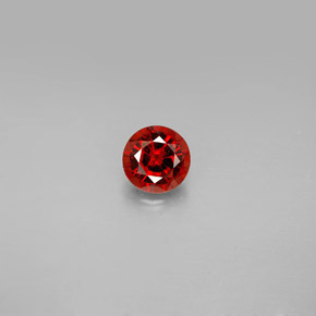 Espinélio laranja natural 0,57ct, corte redondo, VVS-VS