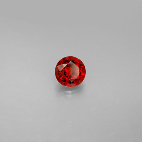 Espinélio laranja natural 0,57ct, corte redondo, VVS-VS