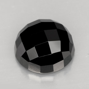Espinélio preto natural 9,14ct, corte redondo, opaco
