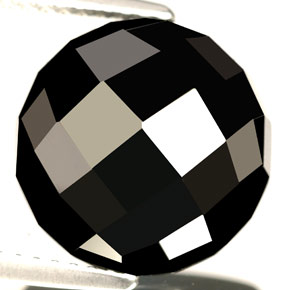 Espinélio preto natural 9,76ct, corte redondo, opaco