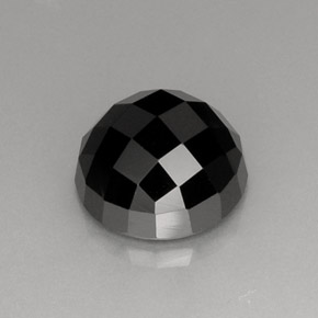 Espinélio preto natural 9,44ct, corte redondo, opaco