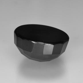 Espinélio preto natural 8,89ct, corte redondo, opaco