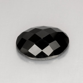Espinélio preto natural 10,35ct, corte oval, opaco