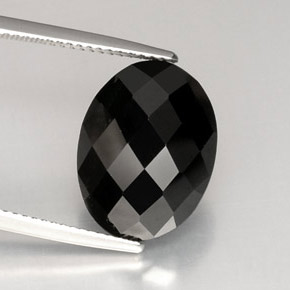Espinélio preto natural 10,35ct, corte oval, opaco