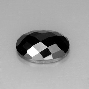 Espinélio preto natural 10,46ct, corte oval, opaco