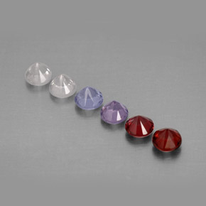 Pedras preciosas de espinélio multicolorido natural de  ct, corte redondo, VVS-VS