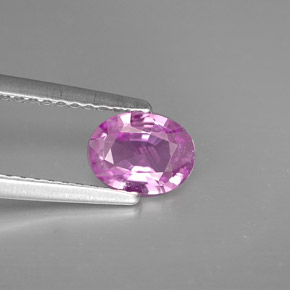 Espinélio violeta natural 0,70ct, corte oval, VS