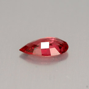 Espinélio vermelho natural 0,55ct, formato de pêra, VS