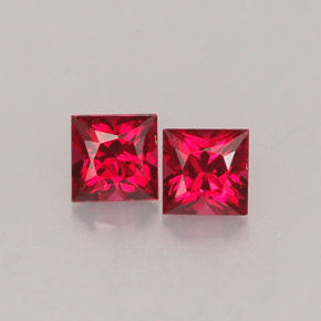 Pedras preciosas de espinélio vermelho natural de  ct, quadrado, VVS-VS