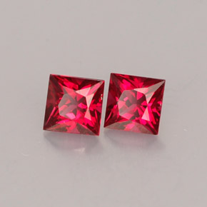 Pedras preciosas de espinélio vermelho natural de  ct, quadrado, VVS-VS