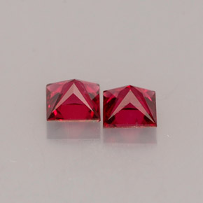 Pedras preciosas de espinélio vermelho natural de  ct, quadrado, VVS-VS