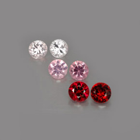 Pedras preciosas de espinélio multicolorido natural de  ct, corte redondo, VVS-VS