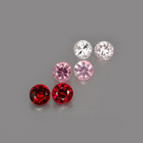 Pedras preciosas de espinélio multicolorido natural de  ct, corte redondo, VVS-VS