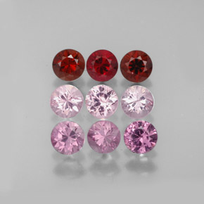 Pedras preciosas de espinélio multicolorido natural de  ct, corte redondo, VVS-VS