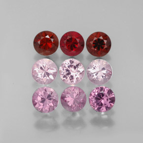 Pedras preciosas de espinélio multicolorido natural de  ct, corte redondo, VVS-VS