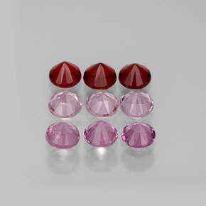 Pedras preciosas de espinélio multicolorido natural de  ct, corte redondo, VVS-VS