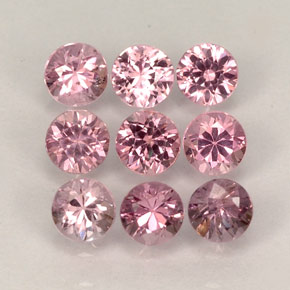 Pedras preciosas de espinélio rosa natural de  ct, corte redondo, VVS-VS