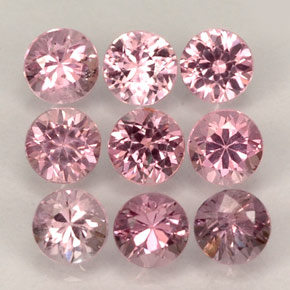 Pedras preciosas de espinélio rosa natural de  ct, corte redondo, VVS-VS