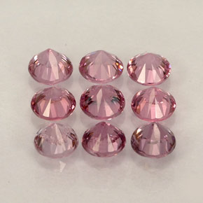 Pedras preciosas de espinélio rosa natural de  ct, corte redondo, VVS-VS