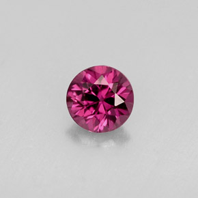 Espinélio violeta natural 0,36ct, corte redondo, VS