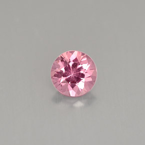 Espinélio rosa natural 0,44ct, corte redondo, VVS-VS