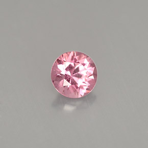 Espinélio rosa natural 0,44ct, corte redondo, VVS-VS