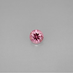 Espinélio rosa natural 0,39ct, corte redondo, VVS