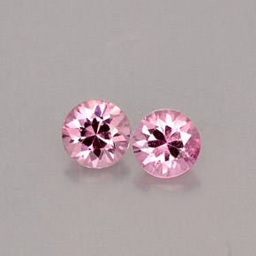 Pedras preciosas de espinélio rosa natural de  ct, corte redondo, VVS-VS