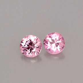 Pedras preciosas de espinélio rosa natural de  ct, corte redondo, VVS-VS