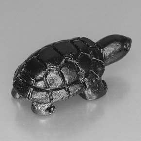 Espinélio preto natural 23,03ct, forma extravagante, opaco
