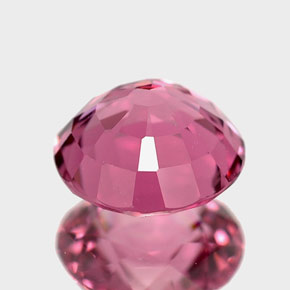 Espinélio rosa natural 1,25ct, corte redondo, VVS