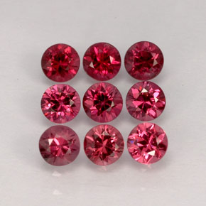 Pedras preciosas de espinélio vermelho natural de  ct, corte redondo, VVS-VS