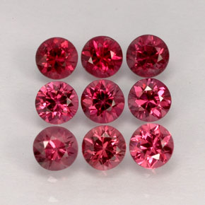 Pedras preciosas de espinélio vermelho natural de  ct, corte redondo, VVS-VS