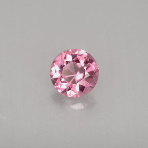 Espinélio rosa natural 0,45ct, corte redondo, VVS-VS