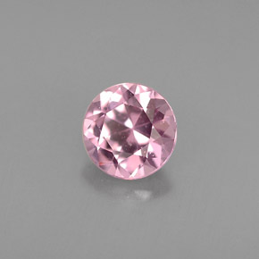Espinélio rosa natural 0,44ct, corte redondo, VVS