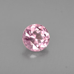 Espinélio rosa natural 0,44ct, corte redondo, VVS