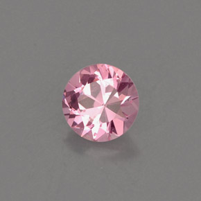 Espinélio rosa natural 0,46ct, corte redondo, VS