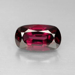 Espinélio vermelho natural 3,85ct, almofada cortada, VS