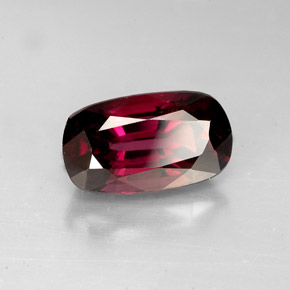 Espinélio vermelho natural 3,85ct, almofada cortada, VS