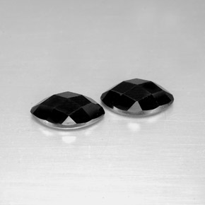 Pedras preciosas de espinélio preto natural de  ct, marquise, opaco