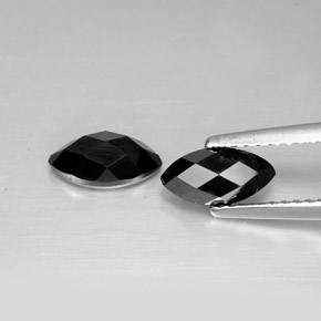 Pedras preciosas de espinélio preto natural de  ct, marquise, opaco