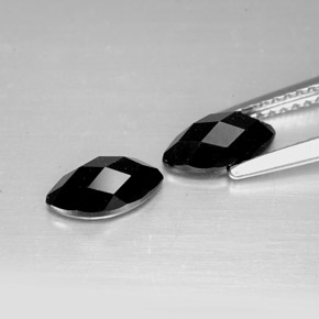 Pedras preciosas de espinélio preto natural de  ct, marquise, opaco