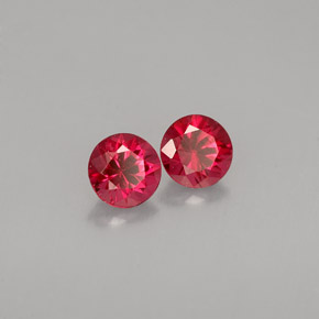 Pedras preciosas de espinélio vermelho natural de  ct, corte redondo, VVS-VS