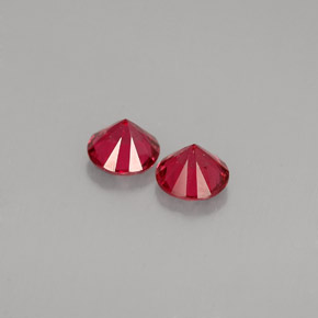 Pedras preciosas de espinélio vermelho natural de  ct, corte redondo, VVS-VS