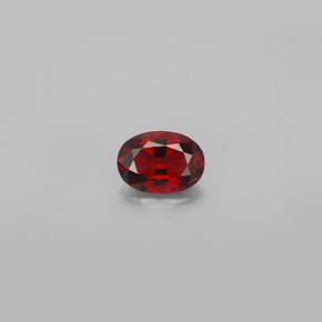 Espinélio vermelho natural 0,64ct, corte oval, VVS-VS