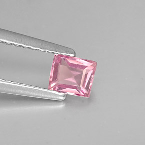 Espinélio rosa natural 0,37ct, baguete, VVS-VS